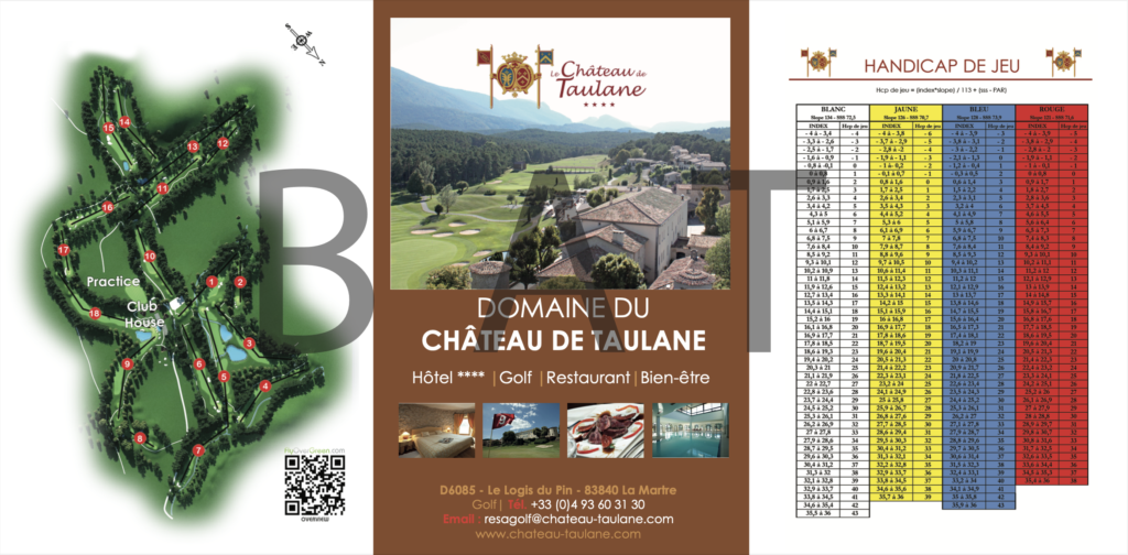 carte de score de golf